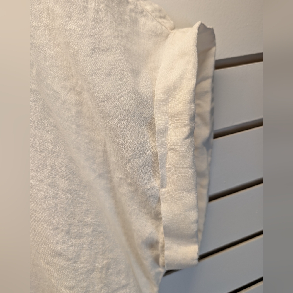 FLAX White Linen Oversized Tunic Top with Cuffed Sleeves Size 2G EUC - Picture 3 of 7